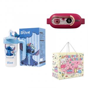 Эксклюзивная персонализация с гравировкой коллекция Zootopia термостакан с утеплением 316L нержавеющая сталь 800мл Disney, Lilo & Stitch Ice Master Insulated Cup (Stitch+GS66 Disney (Lotso) Cute Pet Design Shopping Bag)
