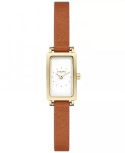 Женские кроссовки Hagen Micro Two Hand коричневые кожаные Pro-Planet 30 мм Skagen, коричневый