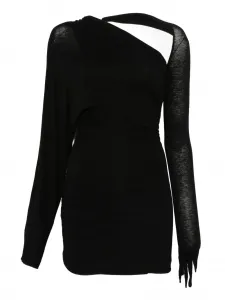 Платье мини Noki с рукавами-перчатками MANURI, черный