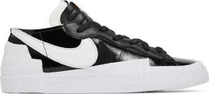 Кроссовки Nike sacai x Blazer Low 'Black Patent', черный