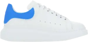 Кроссовки Alexander McQueen Oversized Sneaker White Electric Blue, белый