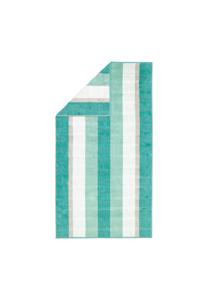 Зелёные полотенца noblesse stripe 1087 smaragd - 44 Cawö