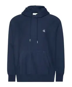 Минималистичная толстовка с логотипом, премиальная махровая ткань. Calvin Klein Jeans, синий