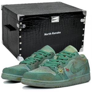 Мужские баскетбольные кроссовки Air 1 с низким верхом, износостойкие, винтажного дизайна Jordan, sun horse copper moss-gift box 4