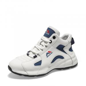 Колумб устойчивые к истиранию полувысокие повседневные туфли KOLUMB высотой 5,5 см мужские бело-синие