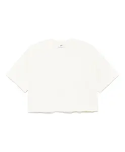 Белая футболка с круглым вырезом и нашивкой с логотипом. Autry, белый