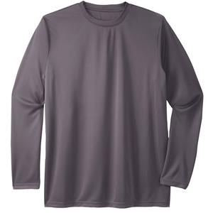 Мужская футболка Kingsize Big & Tall No Sweat с длинными рукавами и круглым вырезом KingSize, цвет Charcoal