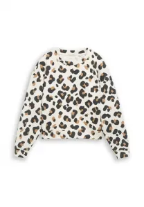 Толстовка с леопардовым принтом mit Tom Tailor, White/Beige Big Leo Print