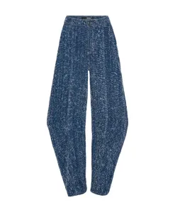 Синие джинсы с пышным низом и высокой талией Rotate Birger Christensen, синий