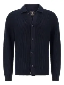 Кардиган с рубашечным воротником Boggi Milano, синий