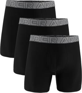 Under Armour мужские боксеры Multi-pack Performance Tech Mesh Boxerjock, длина по внутреннему шву 6 дюймов, комфорт на весь день, Black/Steel W/Castlerock