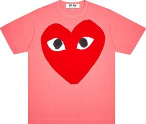 Футболка Comme des Garçons PLAY Big Heart T-Shirt Pink, розовый