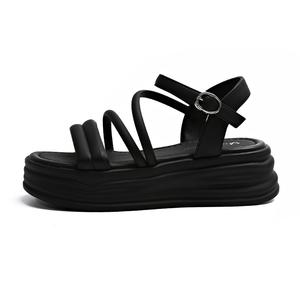 Сандалии с одним ремешком женские NANJIREN, Black