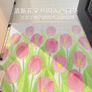 Budis Ковер 140х200 см для прихожей с петлевым ворсом, узор "Тюльпан", отталкивает грязь, можно обрезать