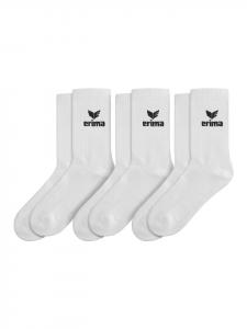 Erima Детские спортивные носки, комплект из 3 пар, новые, белые