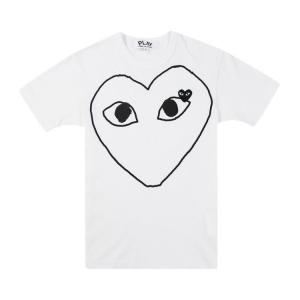 Футболка Comme des Garçons PLAY Outline Heart T-Shirt 'White', белый