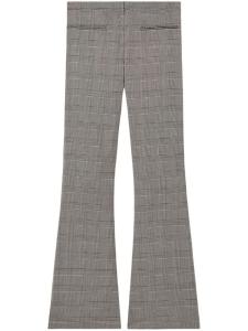 Courrèges расклешенные брюки в клетку Prince of Wales, черный