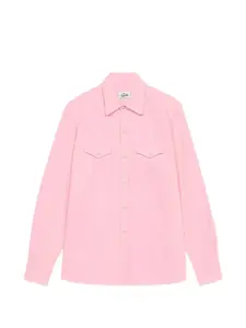 Рубашка с кокетками Tex2 и накладными карманами Fortela, розовый