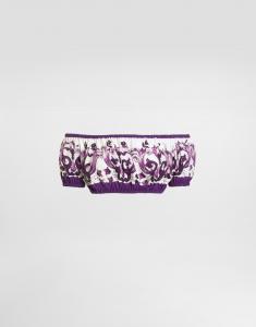 Топ из поплина с принтом майолика Dolce & Gabbana, мультиколор