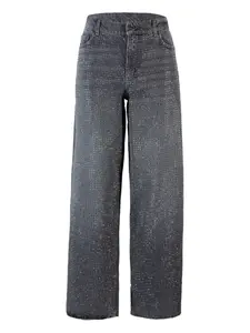 Джинсы с кристаллами LIU JO, серый