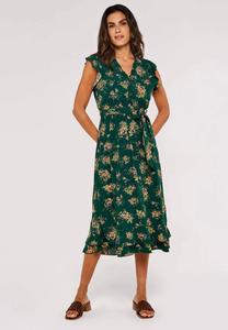 Повседневное платье FLORAL DITSY MIDI Apricot, зеленый