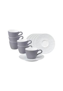Серые кофейные чашки с блюдцами Life Fashion 90 мл 6 шт Life Seltmann Weiden