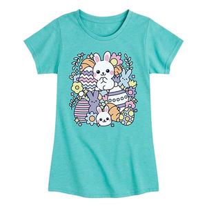 Футболка с принтом easter sticker collage для девочек 7-16 лет Licensed Character, Turquoise