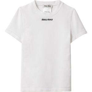 MIU MIU Обычная футболка женская белая