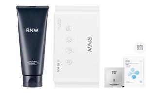 Набор для ухода за кожей: очищающее средство для лица и полотенца для лица men's oil control hydrating amino acid cleanser lotion cleaning RNW