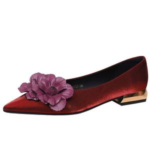 GOSO Женские повседневные туфли на низком каблуке красные, цвет Red