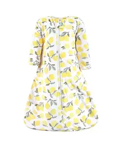 Спальный мешок с длинными рукавами и искусственным мехом для младенцев девочек, удобное одеяло Hudson Baby, lemon