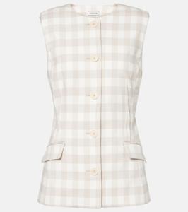 Жилет в клетку Каллиопа Simkhai, Sand Gingham