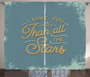 Шторы ABAKUHAUS Love Yourself More Rustic, Vintage Dirt, универсальные ленточные шторы для гостиной с петлями и крючками, 280 x 245 см, серо-янтарный цвет Abakuhaus