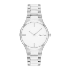 Кальвин Кляйн Таймлесс наручные часы кварцевый механизм 30 мм белый циферблат женские часы