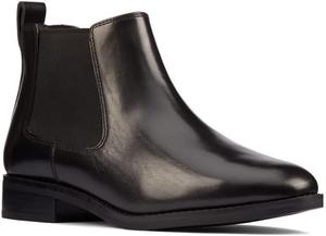 Женские новые челси-беж Clarks Ria из черной кожи