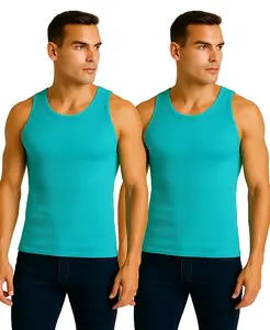 Мужская майка с ребристой вязкой, 2 шт Galaxy By Harvic, синий