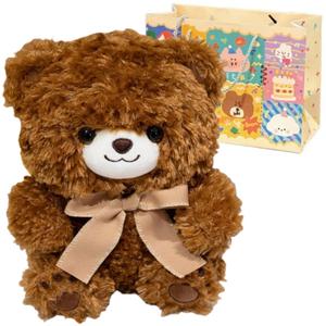 Плюшевая игрушка мишка Adorable And Adorably Clueless, плюшевая кукла, высота 30см/40см Small bubble, коричневый