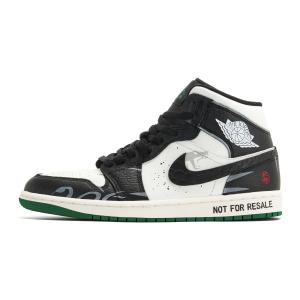 Jordan Air 1 устойчивые к истиранию кроссовки Mid Top Vintage мужские Black