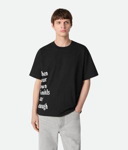 Cotton printed jersey t-shirt BOTTEGA VENETA, черный