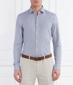 Рубашка Hugo Kenno Slim Fit, синий / белый