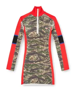 Зеленое платье на молнии, с длинными рукавами. Diesel, зеленый