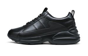 Износостойкие и легкие низкие массивные кроссовки мужские черные He Jinchang