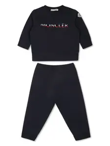 Спортивный костюм с логотипом Moncler Enfant, синий