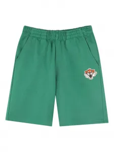 Шорты с вышивкой Kenzo Kids, зеленый