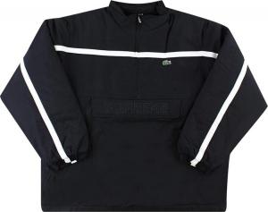 Пуловер Supreme x Lacoste Puffy Half Zip Pullover 'Black', черный