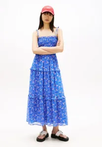 Платье-Макси из шифона с принтом, очень облегающее Tommy Jeans, Empire Blue