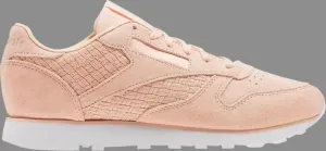 Кроссовки wmns classic leather woven emb 'desert dust' Reebok, медь
