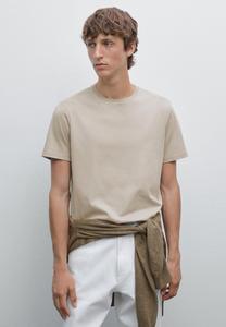 Футболка Massimo Dutti SHORT SLEEVE WITH CREW NECK, Beige