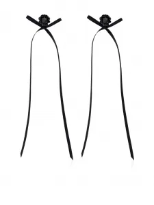 Серьги Bow Ribbon Simone Rocha, черный