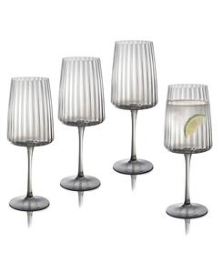 Современные бокалы для вина Ap, набор из 4 штук Qualia Glass, серый